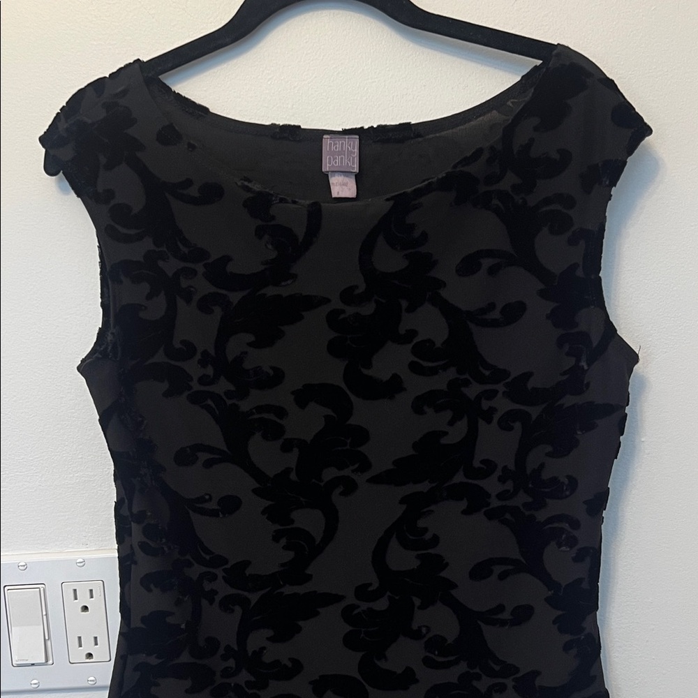 Hanky Panky Black Velvet Top - Vintage Y2K Top